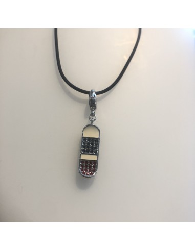 Collana Charm Skateboard Swarovski...