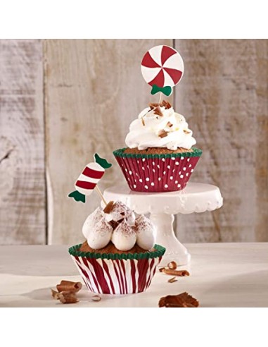 Confezione Da 12 Scatole Porta Torte In Carta Con Finestra, Pois Colorati, 13,5x13,5x5 Cm