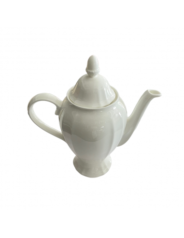 Caffettiera Vienna Cilio 1L In Porcellana Bianca | Macchinetta Del Caffè Con Filtro Misura 4, 29x14x17 Cm