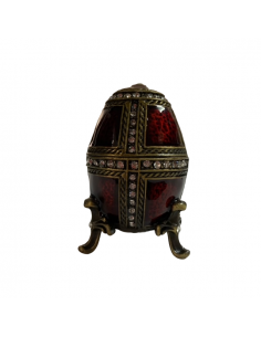 Uovo decorativo bordeaux e...