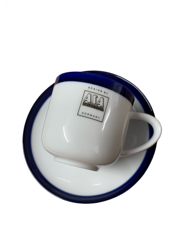 Set Tazza E Piattino In Porcellana Bianca Spessa 4-5 Mm: Capiente Tazza 320ml Per Caffè, Tè, Latte, Uso Bar, Hotel E Casa - 6