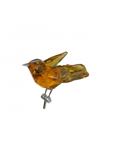 Uccellino giallo e arancione Swarovski