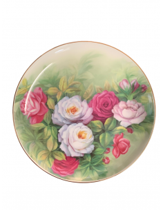 Piatto verde con rose...