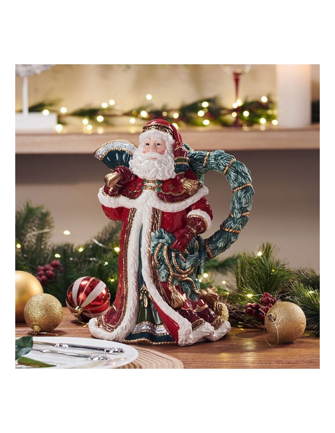 Ulster Weavers Strofinaccio Da Cucina In Cotone 100% - Design Natalizio Madeleine Floyd Con Babbo Natale E Pupazzi Di Neve, 48x74 Cm, Regalo Ideale