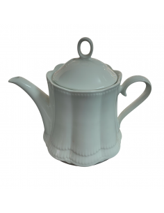 Teiera bianca con decoro in...