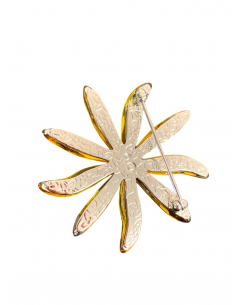 Spilla fiore giallo Swarovski 2