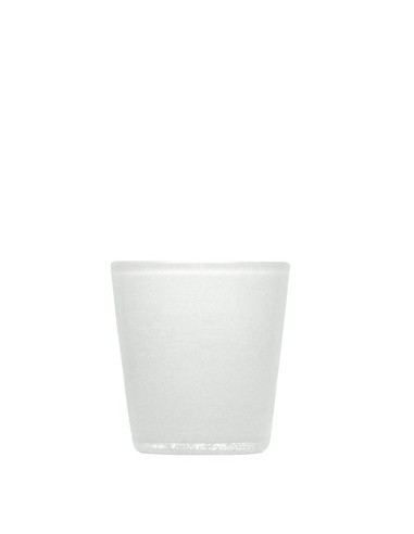 Memento - Bicchiere Acqua Bianco in trasparenza in vetro soffiato